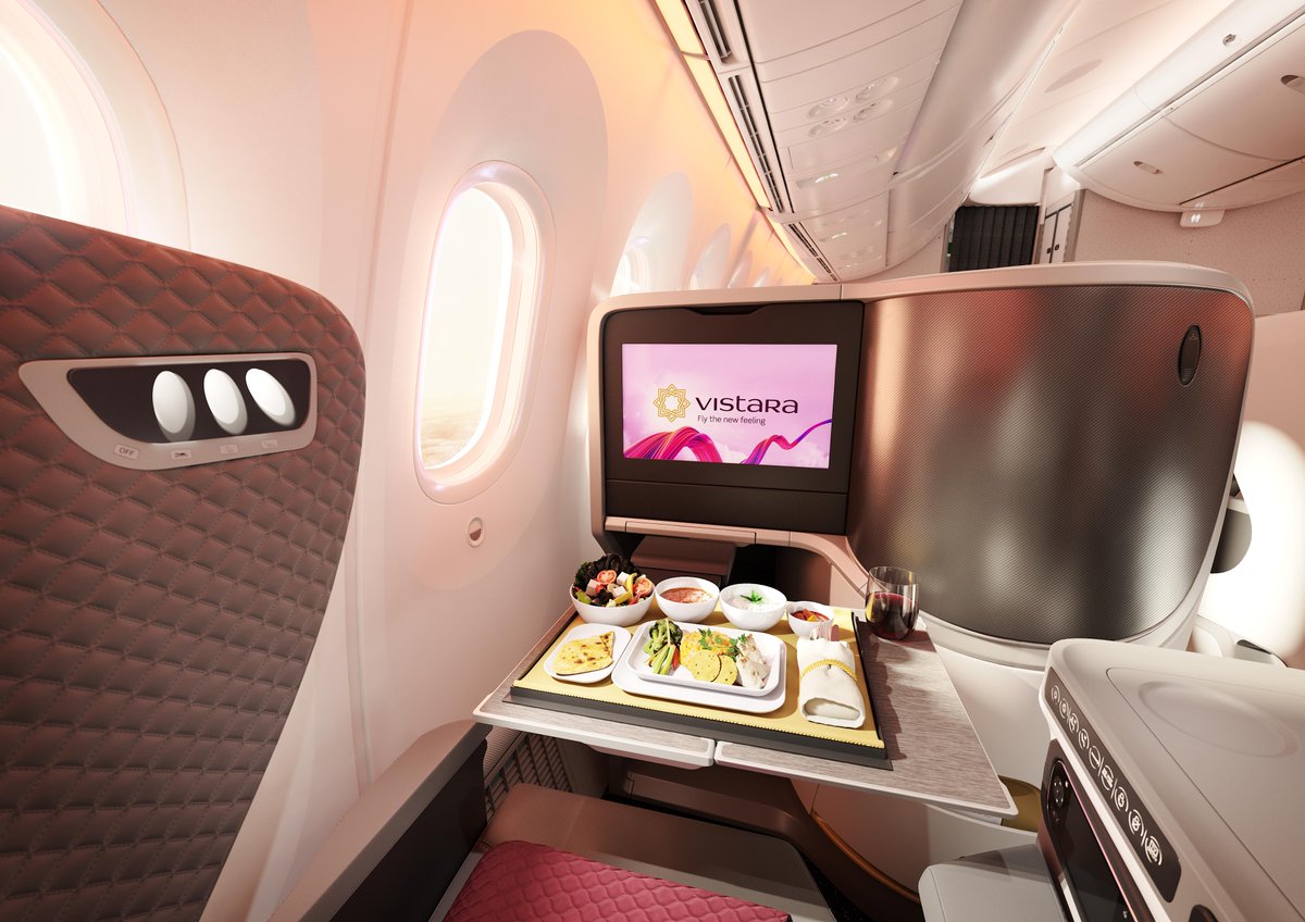BoeingAirplanes's tweet photo. Step inside the very first 787 #Dreamliner delivered to @airvistara! This 787-9 will launch this airline’s widebody fleet. Learn more: https://t.co/n4DN4GwxxR https://t.co/pHluO6YFgs
