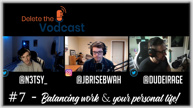 DudeIRage's tweet image. Episode 7 of Delete the VOD-Cast goes live at 8am EST!

We're talking about balancing your work &amp;amp; personal life in this week's episode 

Lot's of goodies in this one!

Have an incredible Monday morning :]

youtu.be/MJcTPfjFFAA 

#Podcast #Creators #Talkshows
