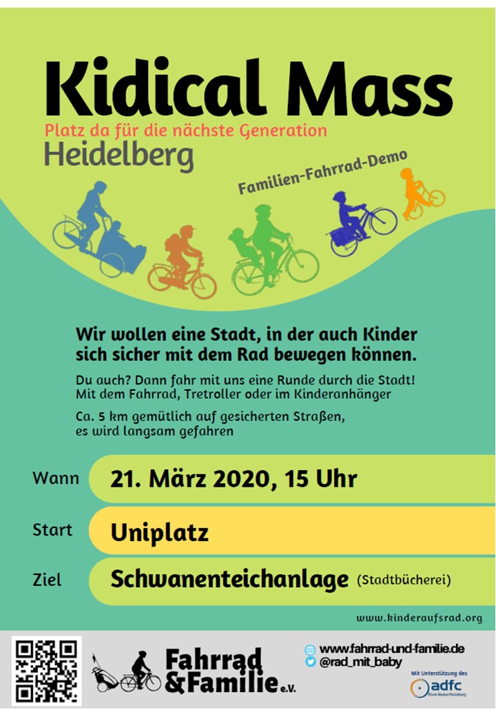 in knapp 3 Wochen ist es soweit u.a. in #heidelberg  die #KidicalMass 🚲😍 #PlatzfürKinder #Verkehrswende