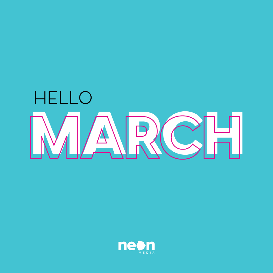 NeonMediaUK's tweet photo. #MARCH !!!
Does anyone want to tell us why January went soooooo slow yet it feels like Febraury only started last week and now it's March?! 🐌🏃🏼We are well into 2020 already, oh and it's spring soon, absolutely cannot wait for some sunshine! 🌼🌤️
Have a brilliant month! https://t.co/DRDyIRxEGb