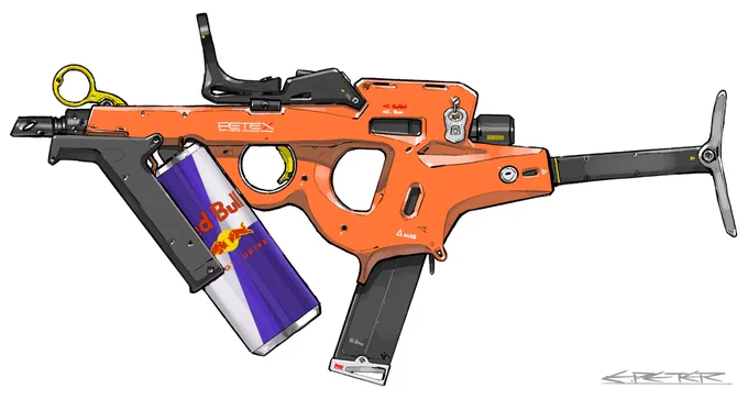 銃の絵描いたよ〜 