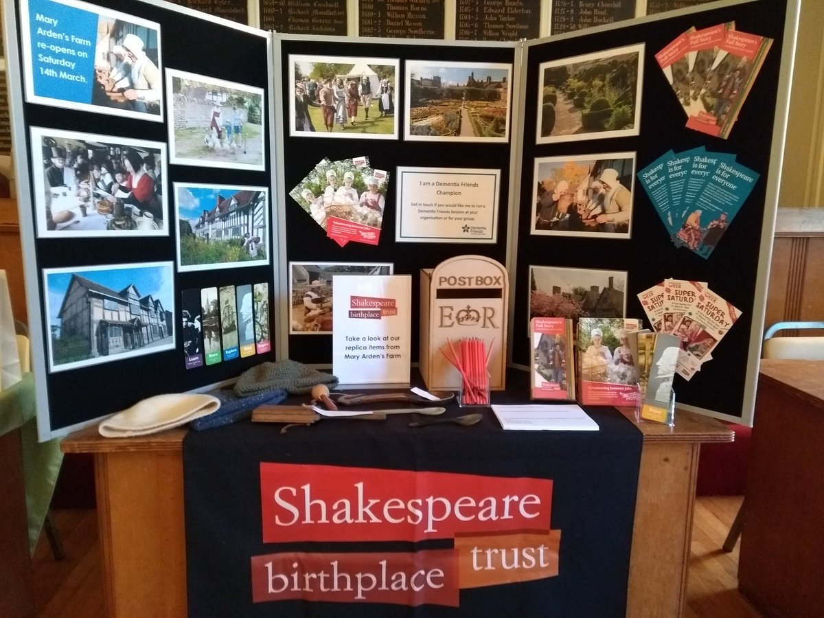 All set up here at Stratford upon Avon Town Hall to support #DementiaFriendlyTown. Come say hello and find out about our activities
