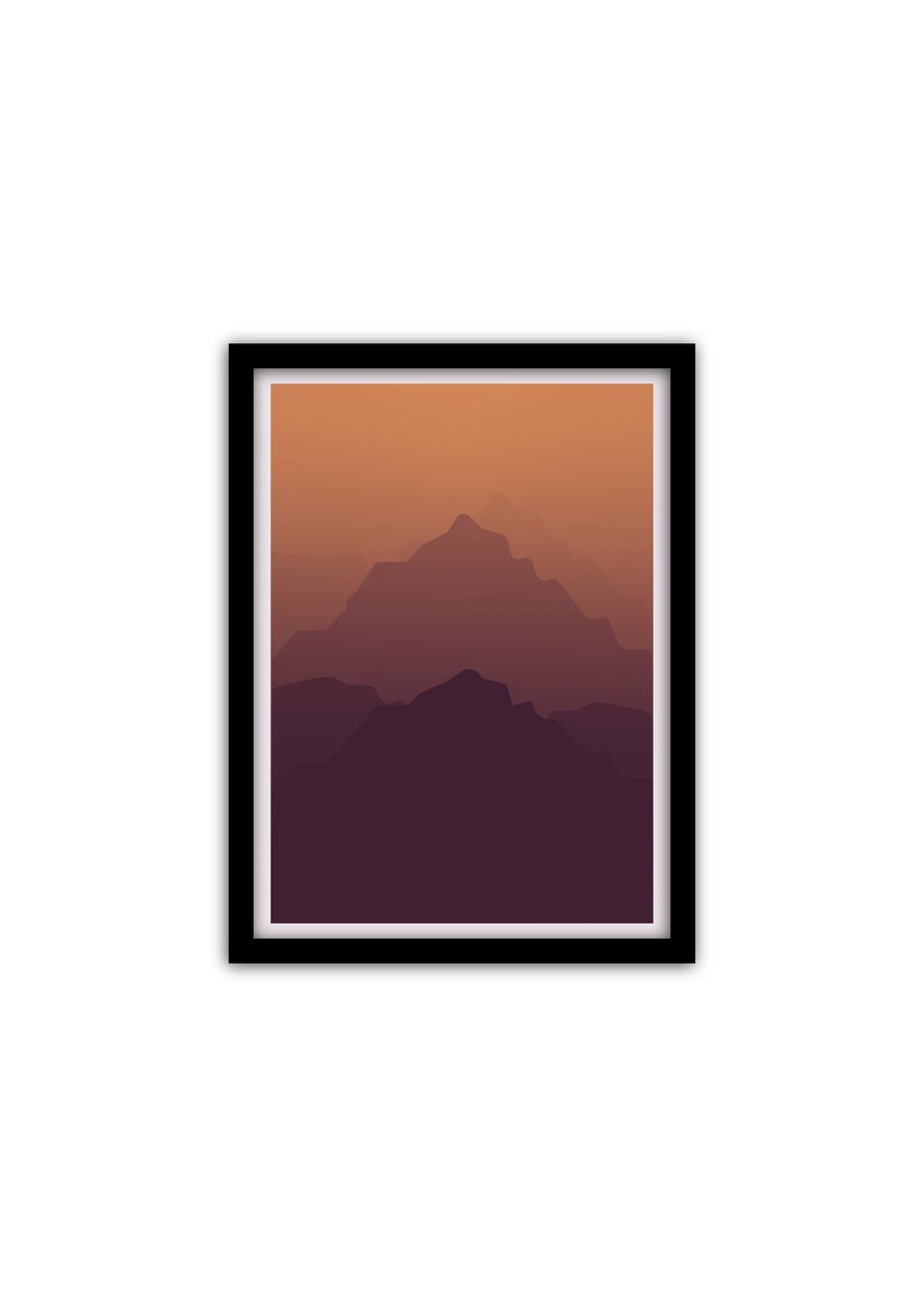 Landscape illustration: Mountains #illustration #illustrator