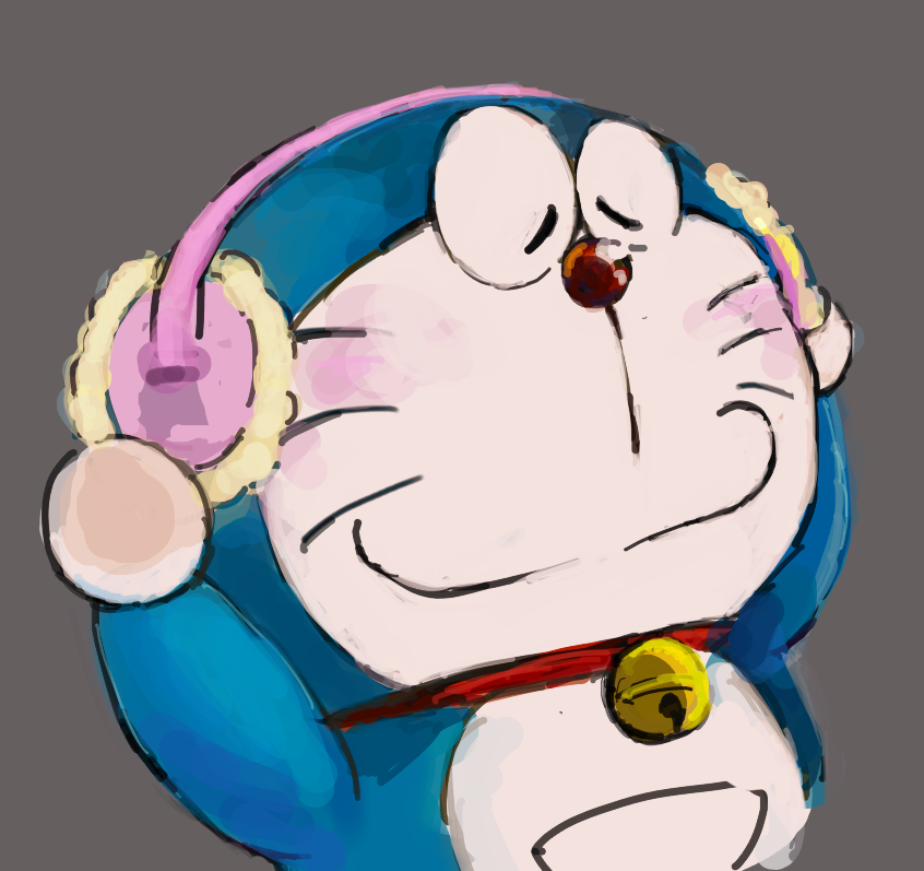 「がんジャの耳当てドラちゃんがめっちゃかわいかったので描きました 」|望月田吾作のイラスト
