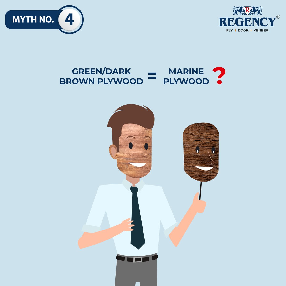 RegencyPly's tweet photo. Myth: All green/dark brown coloured plywood is Marine Plywood.
मिथक: सभी हरे या गहरे भूरे रंग की प्लाई मरीन प्लाई होती है।
Visit this link for more #MythBusters: https://t.co/AWHC7VdeL6
#RegencyMythBusters #RegencyPly #PlyMythBusters #Ply #WoodenPly #AmazingFacts #Wood #Borers https://t.co/skZFOqQ5vf