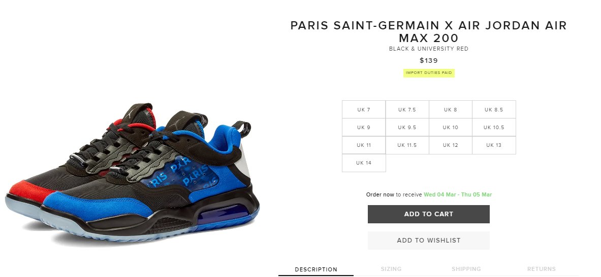 nike jordan air max 200 psg