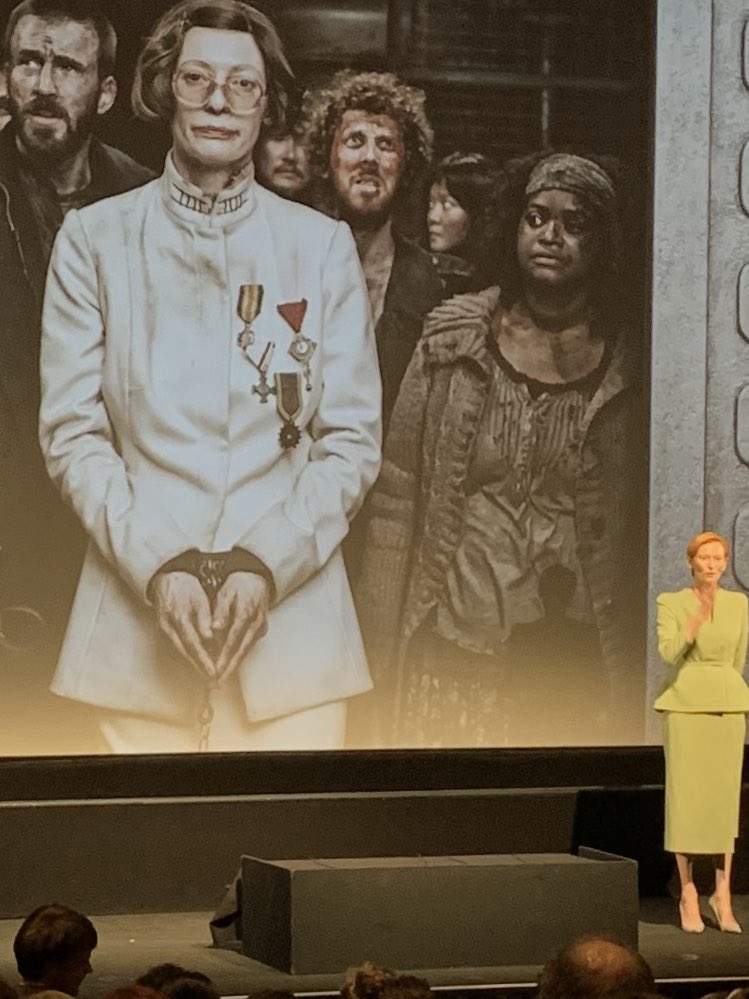 Great start to the Tilda Swinton season <a href="/BFI/">BFI</a> with a screening of #Snowpiercer and discussion with #DirectorBong and #TildaSwinton #BongHive