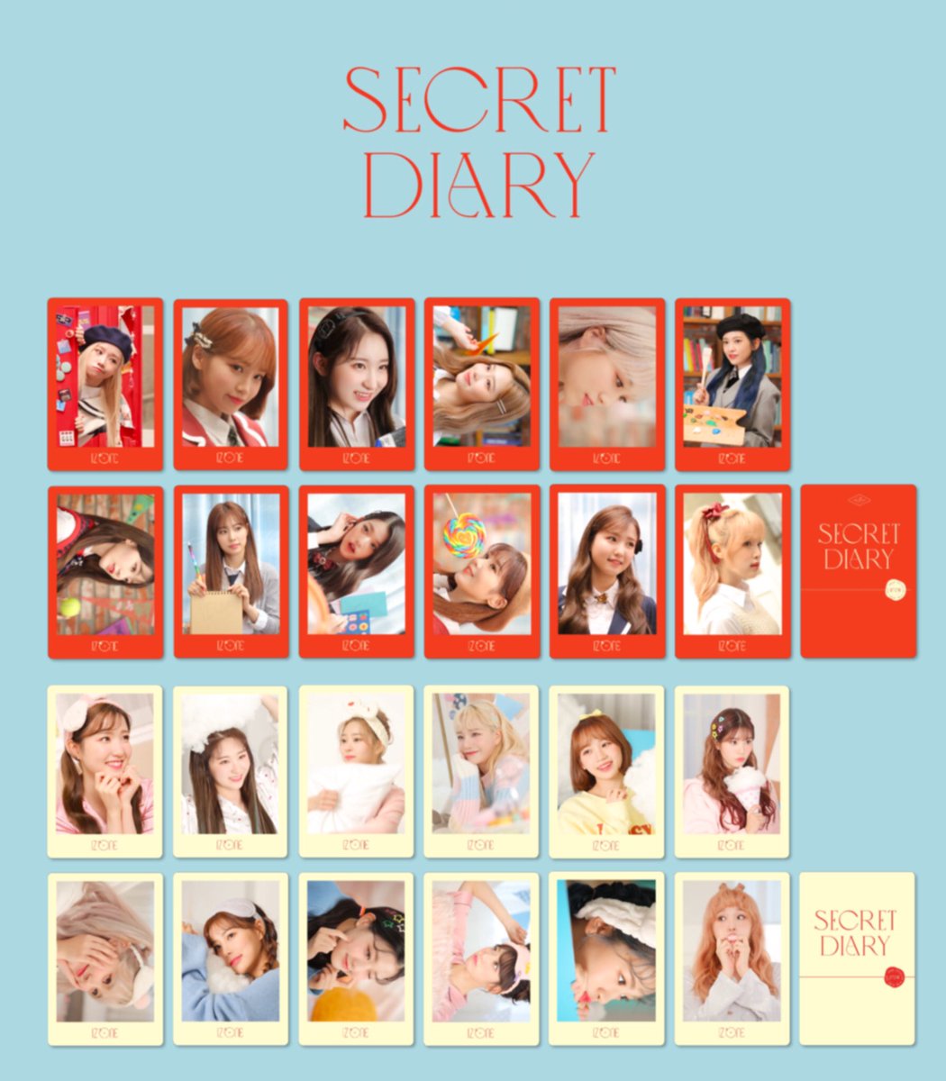IZ*ONE SECRET DIARY シークレットダイアリー セット IZ*ONE SECRET DIARYシークレットダイヤリー 2種セット 아이즈원 (IZ