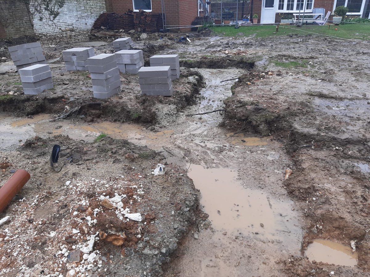 So, the week has started well with a swamp to work in 😂🌧💦😣