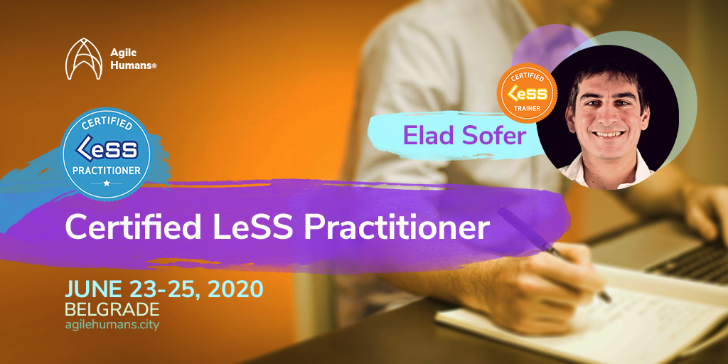 AgileHumans's tweet photo. Next #LeSS training course in Belgrade with @eladsof 
Registration is open!
More info ➡️ https://t.co/SB5wMIRoLa
#leSS #agile #scrum #LeSScourse #LeSStraining https://t.co/sjySQgMXAV
