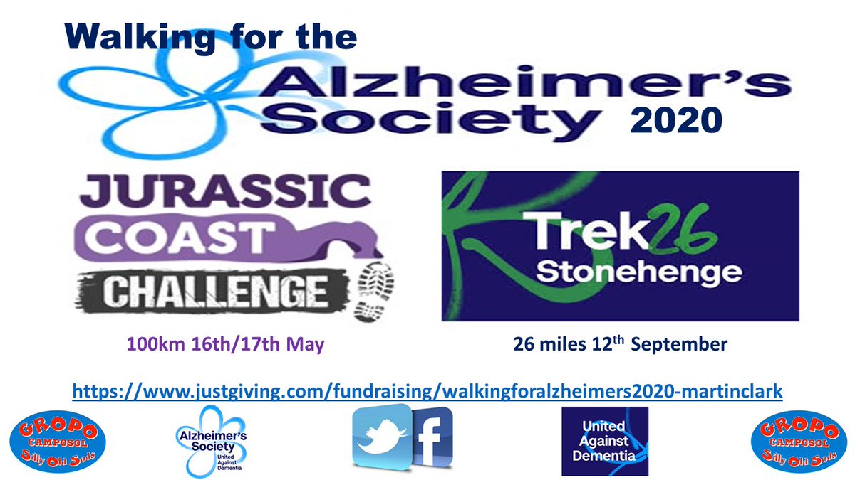This year I am walking for my Nan who passed away 10 years ago by taking on the 100K Jurassic Coast Challenge in May and the Trek 26 Stonehenge in September to raise money for the Alzheimer’s Society. <a href="/alzheimerssoc/">Alzheimer's Society</a> <a href="/ActionChallenge/">Action Challenge</a> <a href="/UltraChallenges/">Ultra Challenge</a> <a href="/boconline/">BOConline</a> <a href="/bucksfreepress/">Bucks Free Press</a>