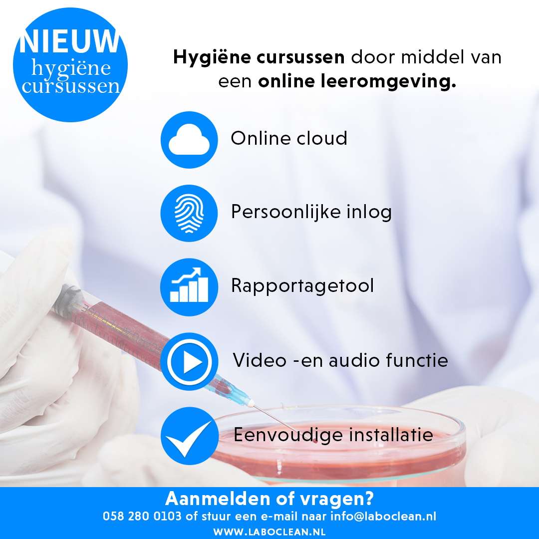 • 𝙽𝙸𝙴𝚄𝚆 •

Je eigen tijd bepalen en leren op je eigen tempo? Dat is mogelijk! Bekijk de cursussen die wij aanbieden! 
shop.laboclean.nl/e-learning.html