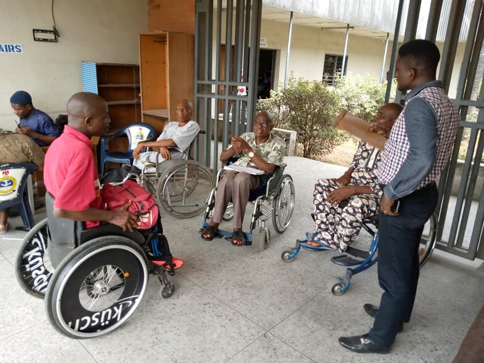 DesserveN's tweet photo. @ Spinal Cord Injury Association of Nigeria (SCIAN) earlier this week. Our focus is to bridge the gap in service delivered and offer them access to real time support. #desserve #accessibility #mobility #motivation #wheelchairservices #support #solutions #wheelchairservices https://t.co/m660UrZdN6