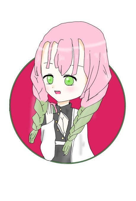 うさりんご🦇🌫️さんがTwitterに投稿した甘露寺蜜璃(鬼滅の刃)のイラスト。