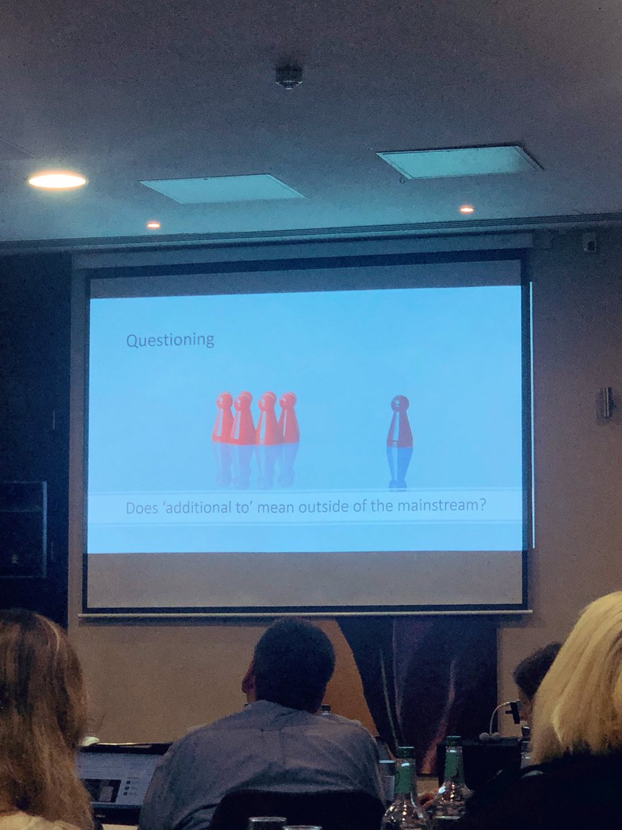 ColegauCymru's tweet image. Sometimes, the smallest adjustment can have the biggest impact when it comes to person centred practice - @liz4885 talking about interventions and how to best approach them at @ColegauCymru’s Meeting Diverse Needs conference @ABALNFE @denhamcs #ALNFE