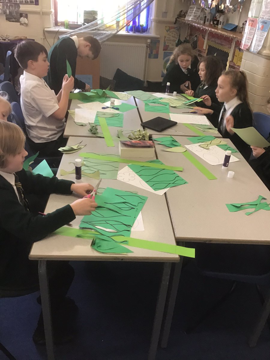 sjvblackpool's tweet photo. Getting creative this afternoon making our nature headbands ready for World Book Day #SJVClass5L https://t.co/V0B54gT4OL