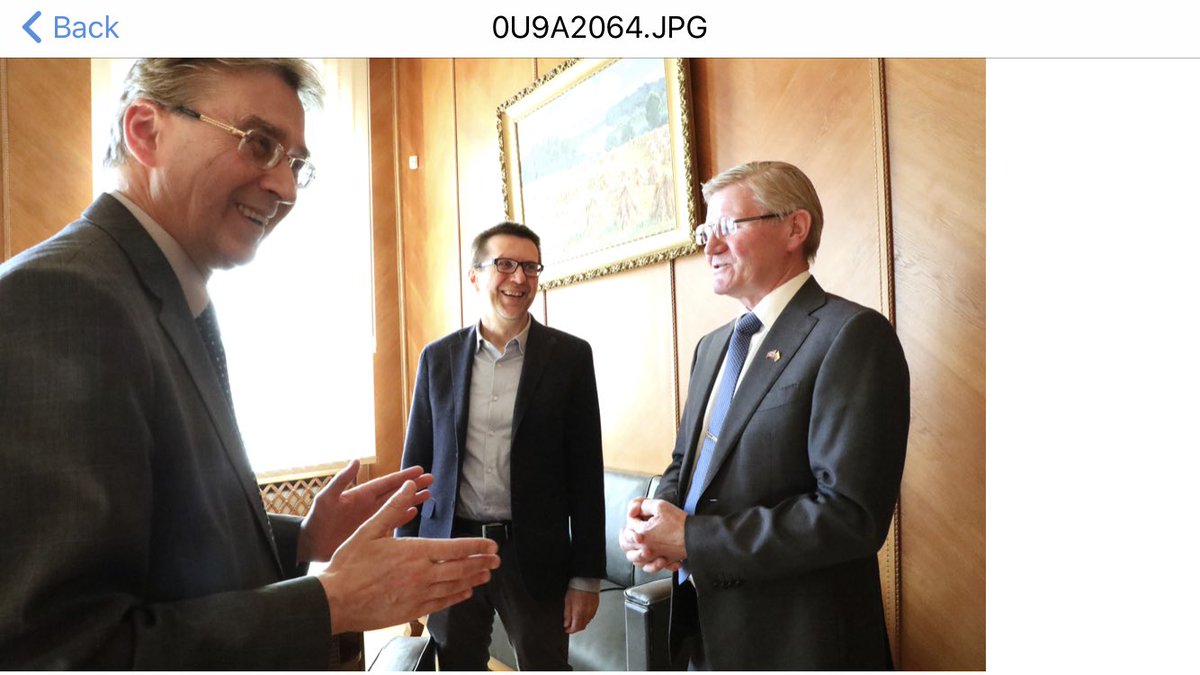 Fascinating meeting w Lithuanian Kavli prize winner in Nanoscience, Virginijus Siksnys, and Pres of The Lithuanian Academy of Sciences, prof.Juras Banys. Siksnys and his team did key pioneering work developing CRISPR-based genome editing. Can revolutionize treatment of cancer,++.