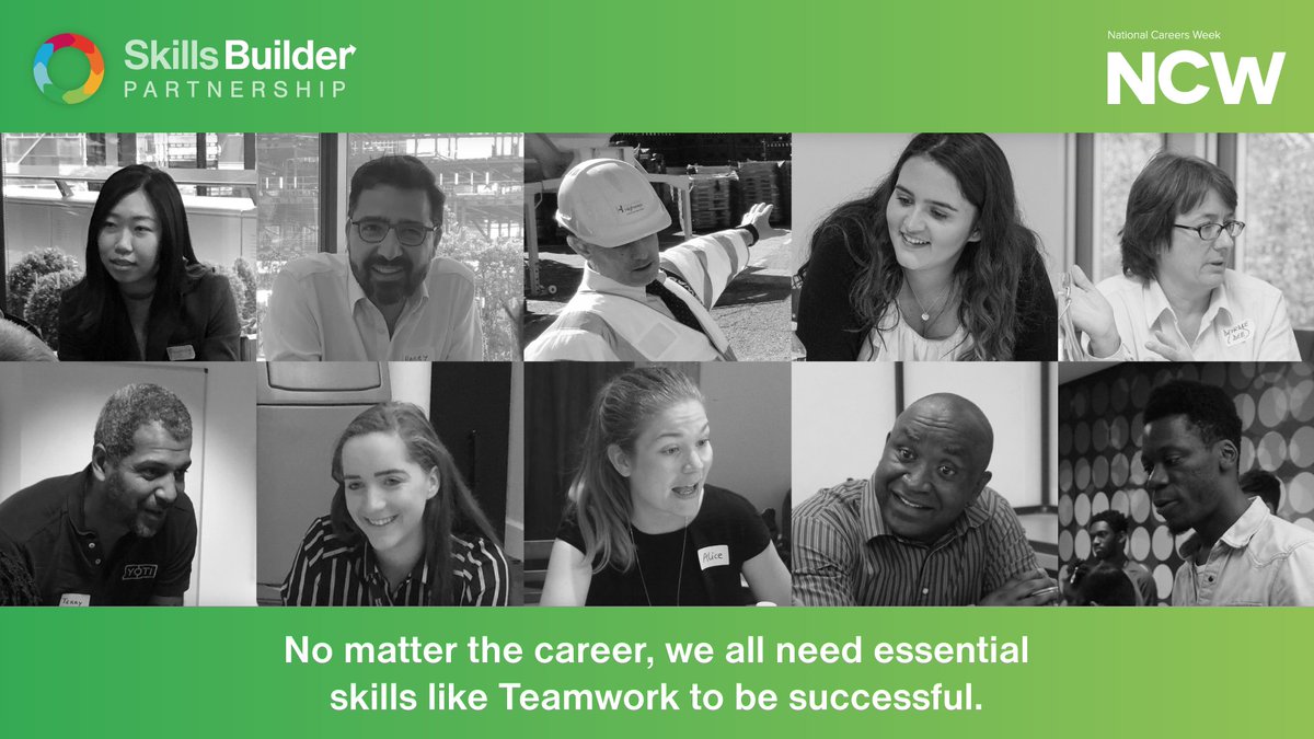 Skills_Builder's tweet photo. We're proud to be supporting #NationalCareersWeek 2020.

In a rapidly changing working world, it's more important than ever that young people experience the world of work and develop the essential skills to succeed in any career.

Get involved at https://t.co/1wQUZtejpa

#NCW2020 https://t.co/iy8YbMMM2J