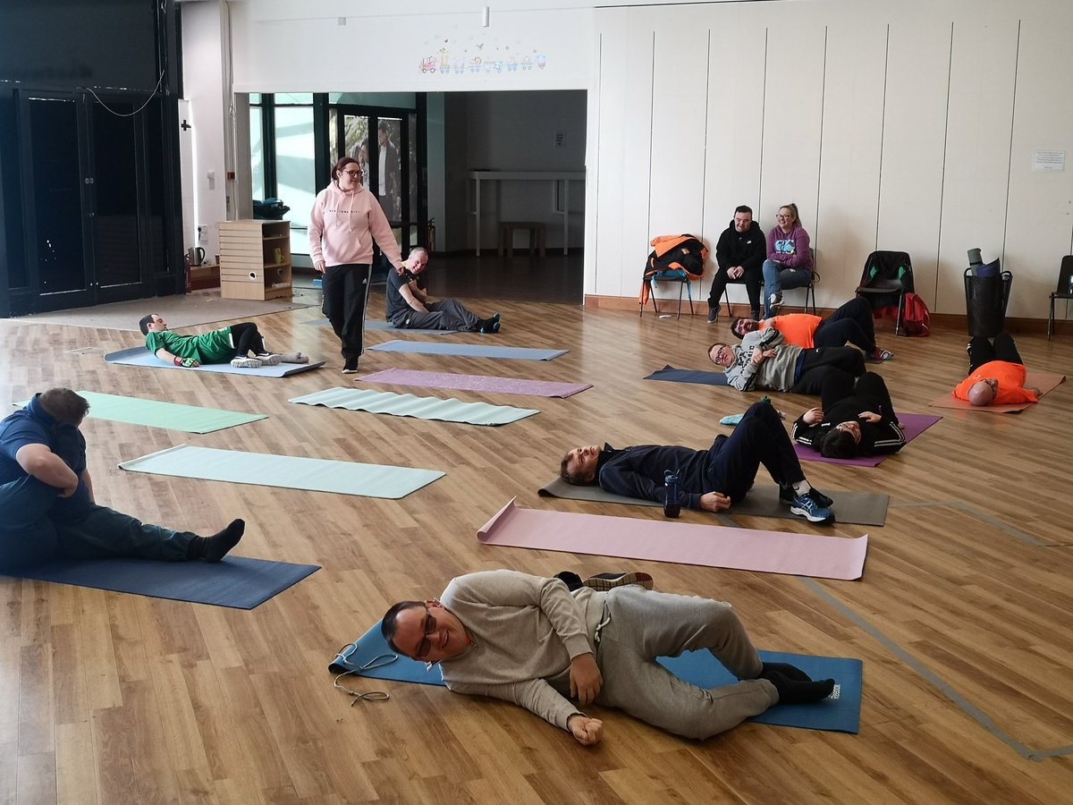 TheOffloadTeam's tweet image. To play Disability Rugby you have 5o be flexible. So yoga it is then!