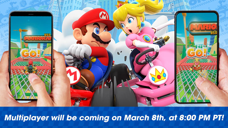 Mario Kart Tour on X: Multiplayer for #MarioKartTour comes out on Mar. 8,  8 PM PT! You can compete against seven other players, whether they're  in-game friends, nearby, or around the world.