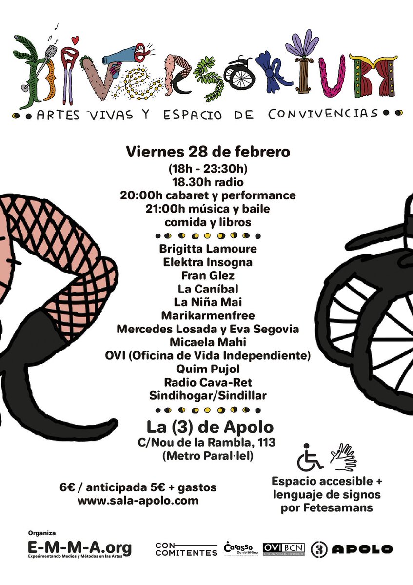fetesamans's tweet photo. Tot plegat un espectacle preciós, divertit i emocionant! El primer dia del Diversorium a la @Sala_Apolo va ser un èxit. El pròxim 21 de març us hi esperem per seguir amb la festa de la diversitat! #Diversorium https://t.co/rX46m17rcr