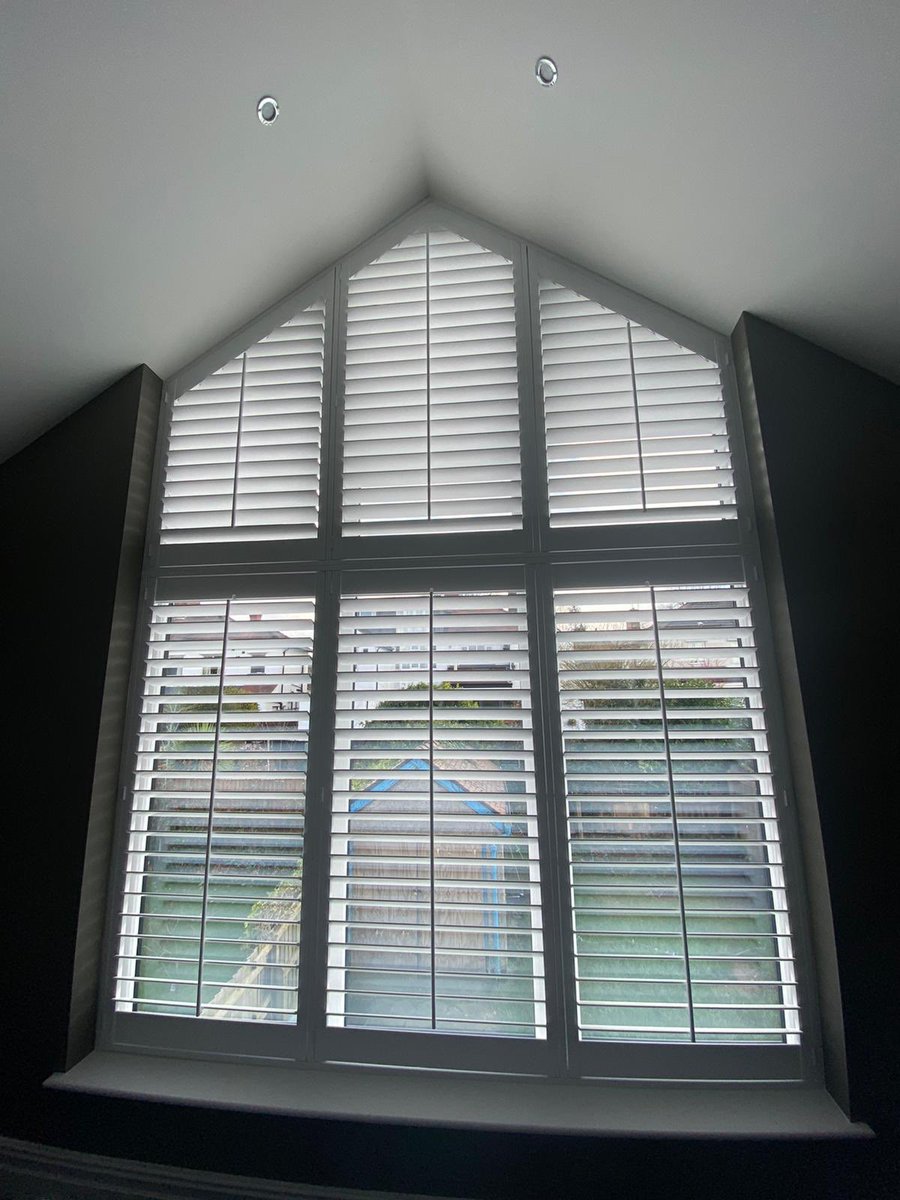 PerfectShutters's tweet photo. Awkward shape? No problem 👌🏼 Here’s a transformation from a lovely home in Mossley Hill.

Custom shape shutters allow you to highlight your unique windows without losing any of the charm or detail ☀️ 

#shuttersliverpool #shutterswirral #shuttersormskirk #shuttersnorthwest https://t.co/m9VM4ju97Y