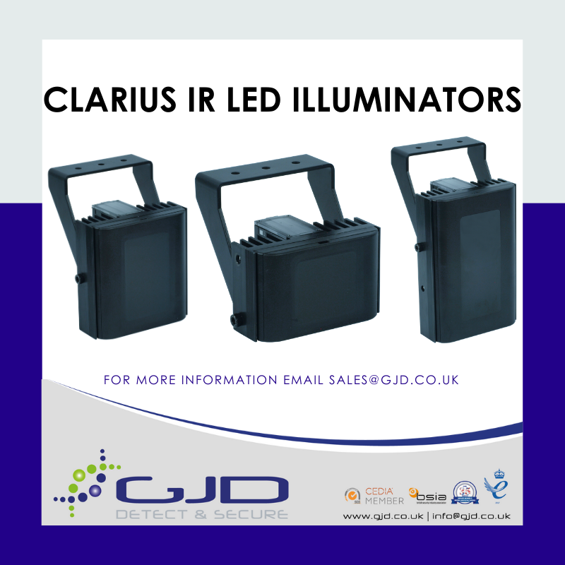 GJDManufacture's tweet photo. #Clarius Infra-Red LED Illuminators provide even illumination for CCTV cameras, maximising the camera performance and ensuring high quality imagery.
Find out more below:
https://t.co/gO6Pez1vej
#DetectDeter https://t.co/DVvwdZxLZ7