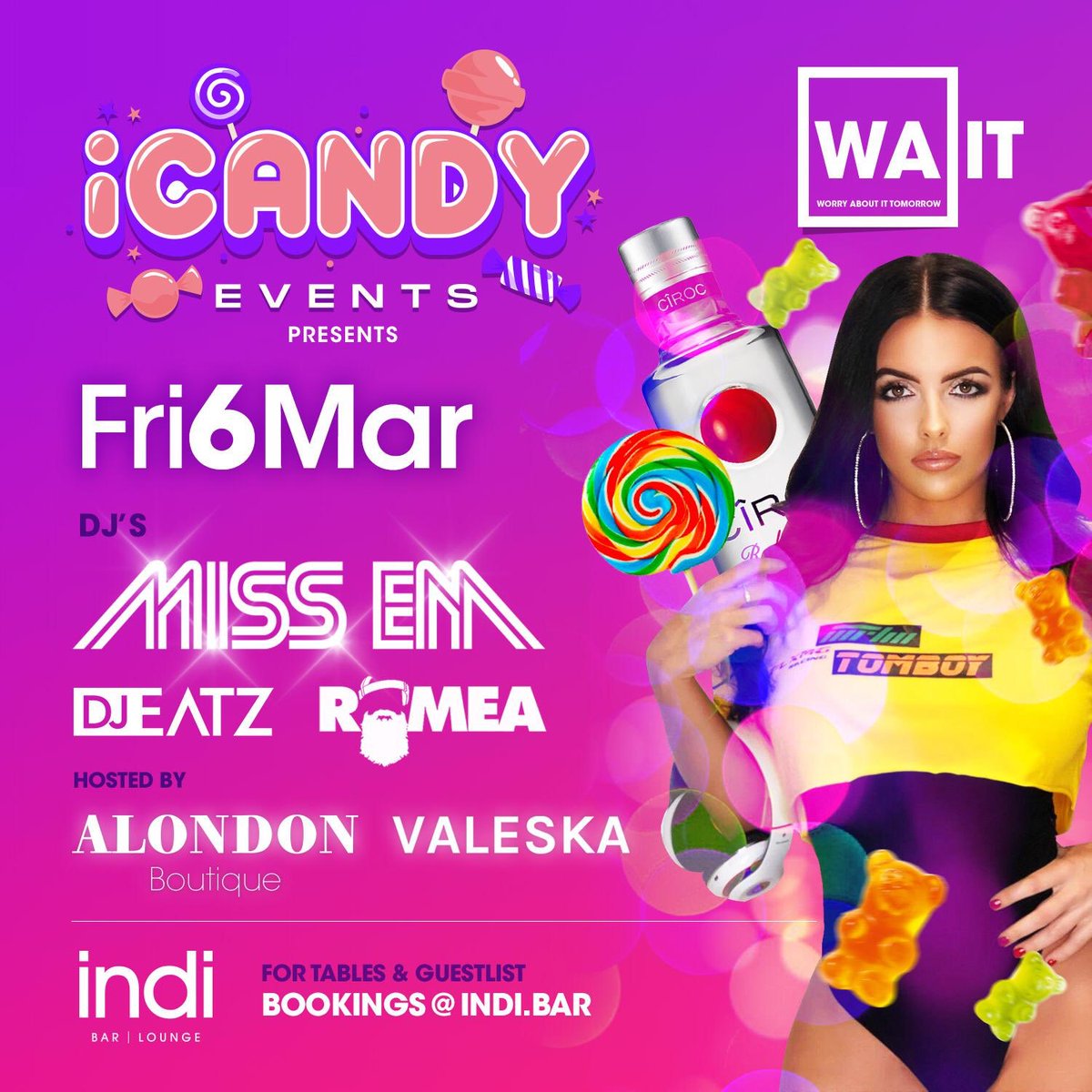 _wait_at_indi's tweet photo. Friday is looking like a sell out already - Icandy at @Indibarbham 

5 days to go and we only have 1 table left ☝️ 

📲 https://t.co/zmOILKLWwO