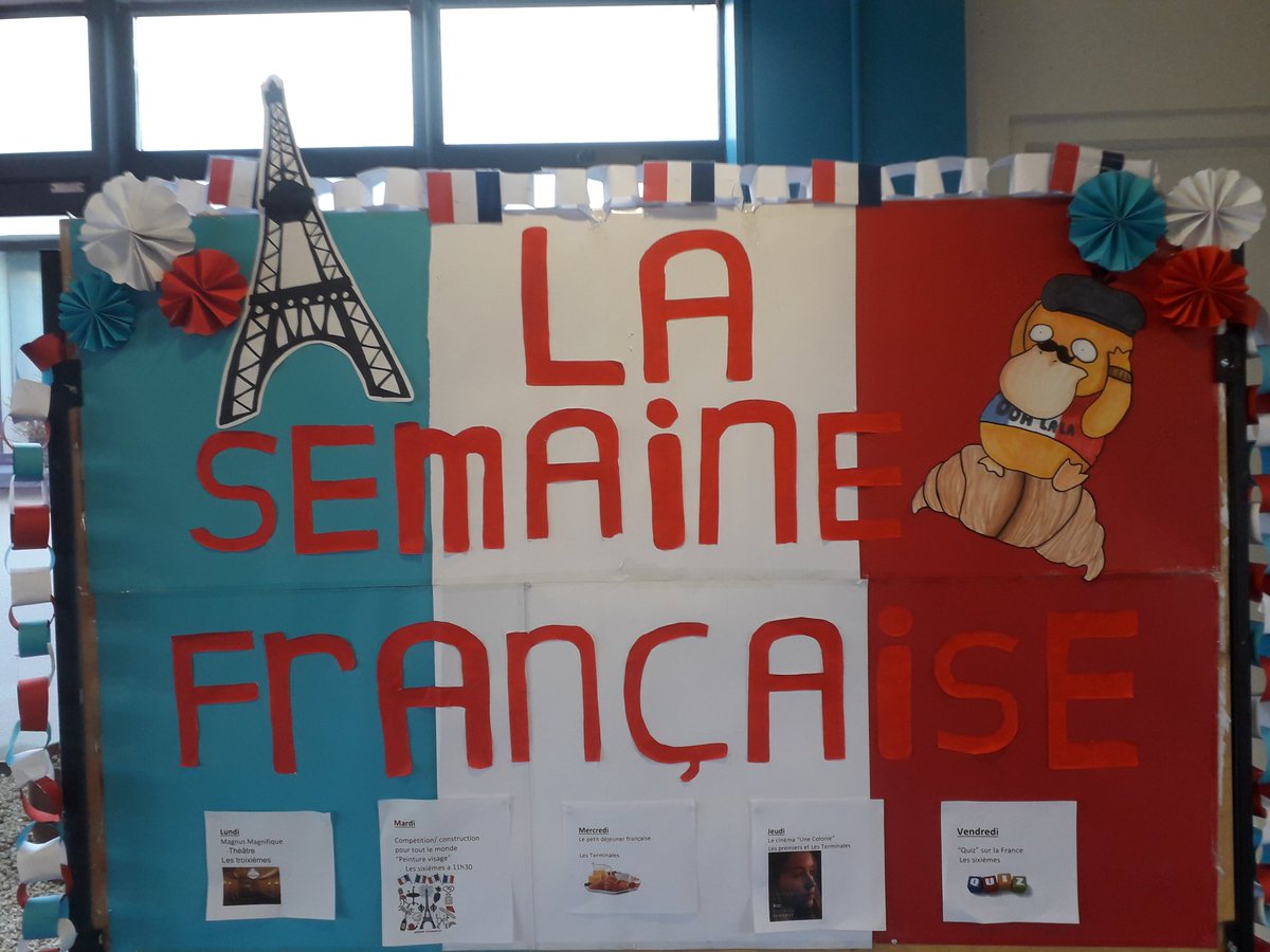 Pres_Carlow's tweet photo. #French_week Lots of events planned. https://t.co/4VC9xc7o7w