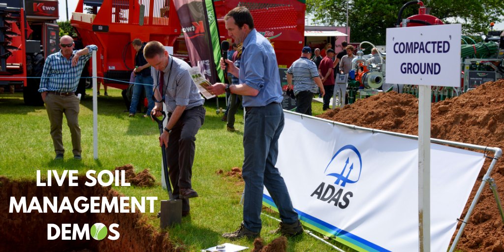 How have your soils coped this winter? Healthy, well structured and drained soils are the most productive. Find out how to assess and improve your soils with the <a href="/ADASGroup/">ADAS</a> experts who will be on hand with live demos and advice to take home. 
#tipstotakehome #grasslandmuck