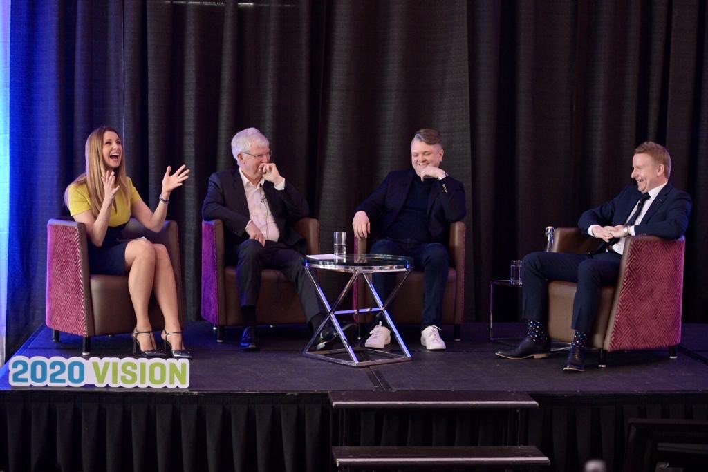 Brilliant opening address by Gina London on the importance of vision in business, followed by panel discussion with John Molloy of Natural Dairies, Martin McElhinney of McElhinneys and Keith Moran of SL Control #LEWDonegal #EnterpriseWeek #Donegal #makingithappen