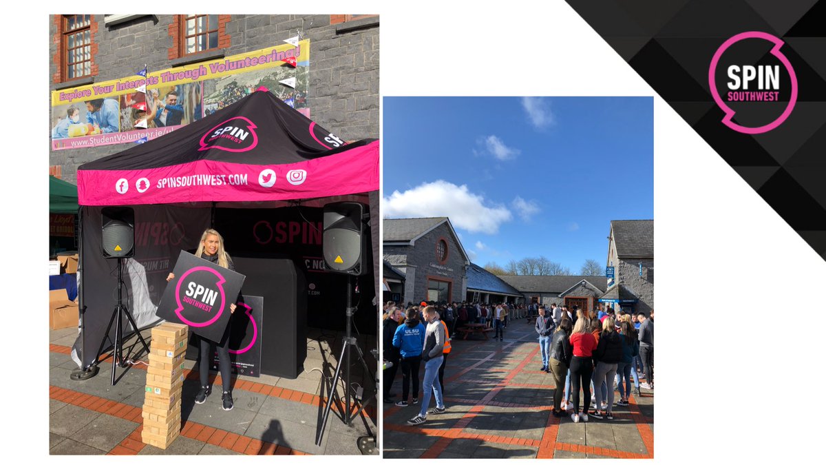 SPINSouthWest's tweet photo. #SPINIs are @UL for charity week. SPINIs are in the courtyard playing tunes and handing out spin goodies so come say hi. https://t.co/NbrRoW5wVd