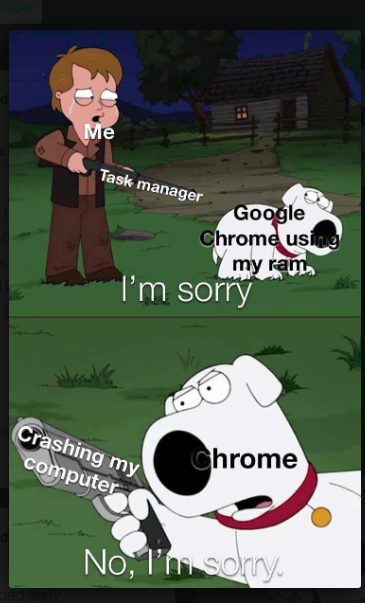 HCICT_TiagoDS's tweet photo. Why is this true though? 🤡 Why won't Chrome just close when we want it to? 😭
@HCICT_SteveH @HCICT_Astic @HCICTInnovation @HcictH @HCICT_AmyH https://t.co/qRgEBzC0sT