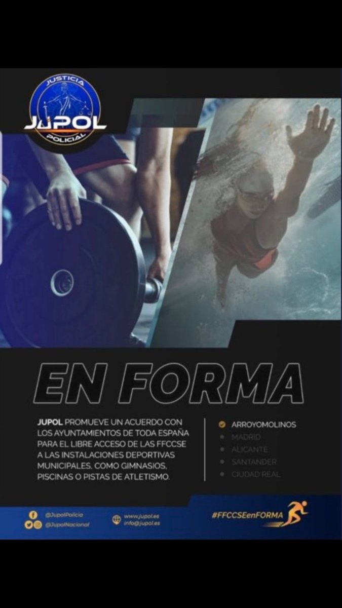 Jupol_Albacete's tweet photo. ✔️@Jupol_Albacete y @Jucil_Albacete continúan los contactos con el @AytoAlbacete para promover el libre acceso de las FCSE a las instalaciones deportivas municipales

➡️Agradecer el trato y las buenas sensaciones,seguiremos informando
#FFCCSEenFORMA
@JupolNacional 
@jucilnacional https://t.co/qqmeKbBJ5C