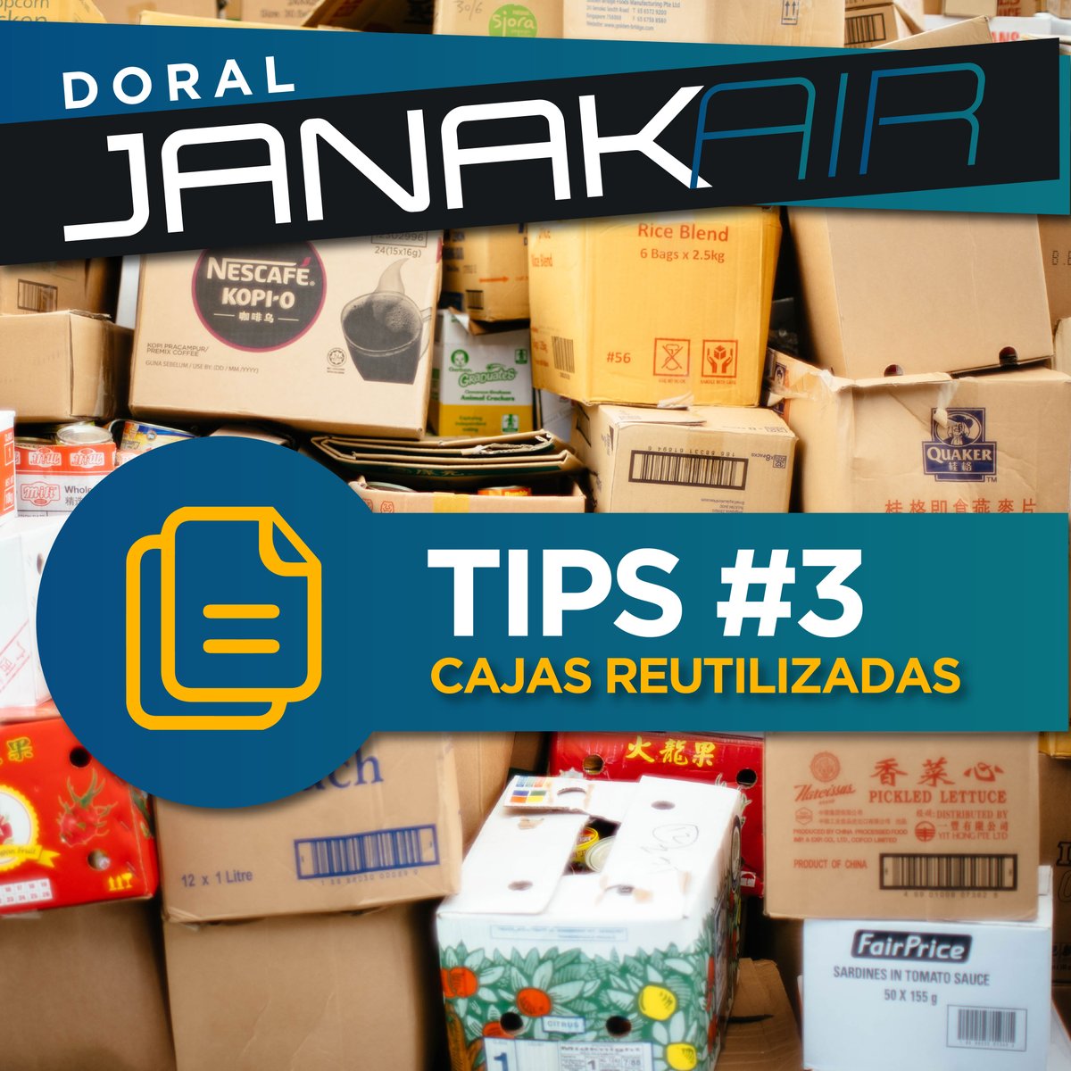 JanakAir's tweet photo. #tipsjanakair 💡 Si las cajas que usaste han sido utilizadas anteriormente, te recomendamos retirar los rótulos anteriores de las mismas, así evitamos que hayan confusiones en el momento de la entrega. #empaques #embalajes #recomendaciones #tips #envíos #envíosavenezuela https://t.co/sFKRf0V2ee
