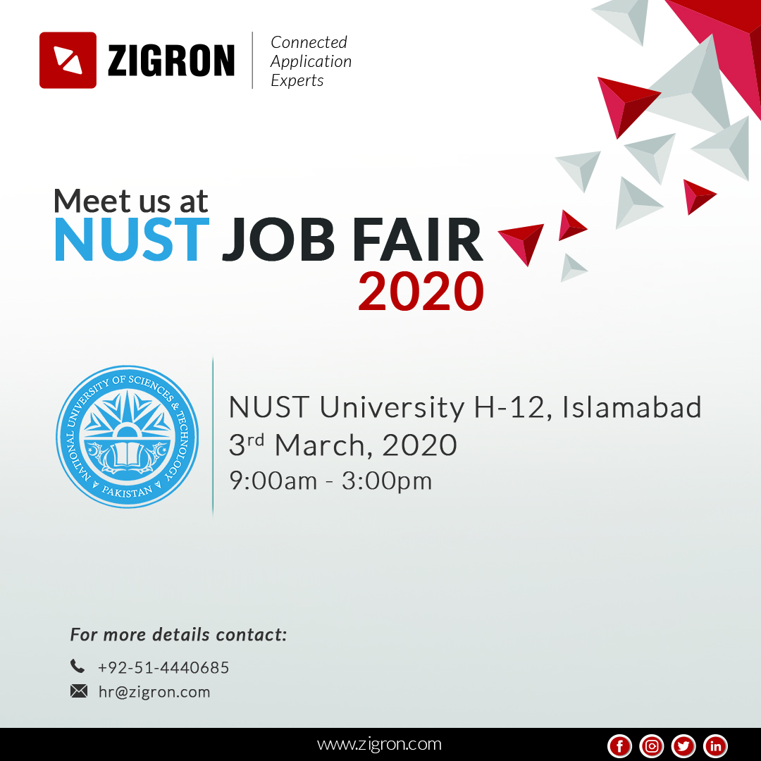 ZigronInc_'s tweet photo. Join Us, Youngsters!!! Tomorrow at #NUST Job Fair 2020.
#jobfair #careerfair #hiring #recruitment #nowhiring #recruiting #jobfair2020 #nust #zigron #islamabad https://t.co/ybYmWKi2Gl