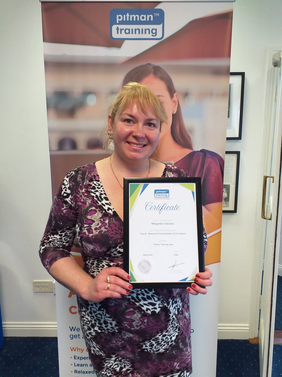 PitmanLaois's tweet photo. π Congratulations to Margarita Lihacova who has graduated from Pitman Training after completing Manual and Computerised Payroll! π
#HappyMonday #MondayMotivation #StudentGraduations #Payroll #Courses #Career #UpSkill #Jobs #Laois #PitmanTrainingLaois https://t.co/ipr3iCOw2f