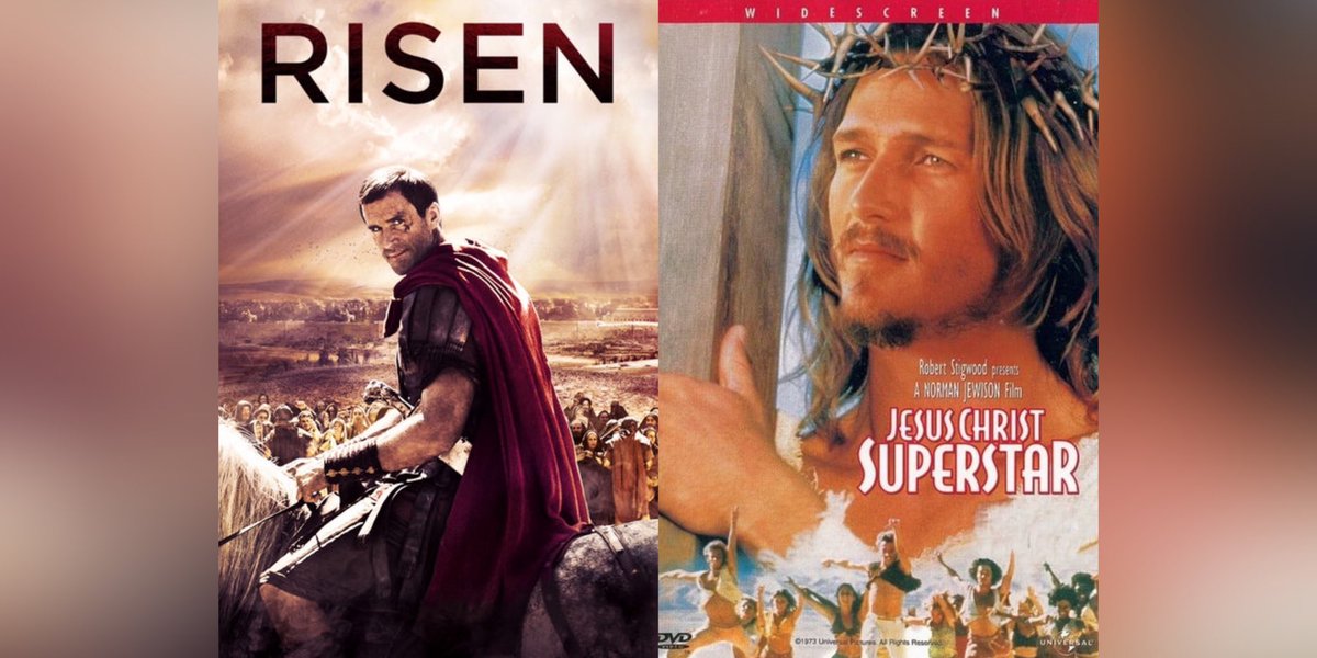 UoCTRSsoc's tweet photo. Risen (2016 – a Roman soldier’s investigation of Jesus’ rumoured resurrection)
https://t.co/Q7RzSajr4a
 
Jesus Christ Superstar (1973 – a musical version of the Passion)
https://t.co/yW4Wmw2OUu https://t.co/dEZatFext7