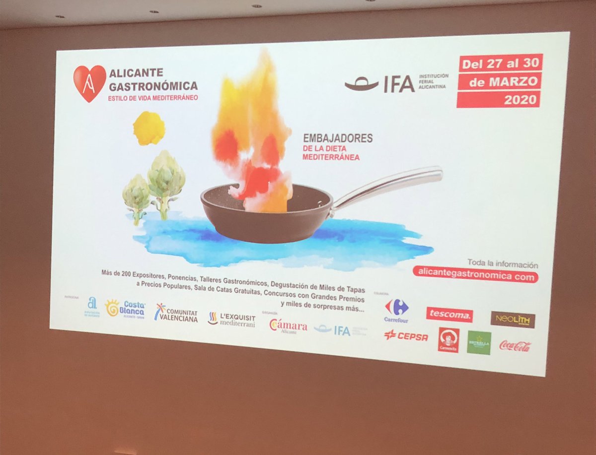 Nacho Cervera (@nachocervera) on Twitter photo Presentación de <a href="/AlicanteGastro1/">Alicante Gastronómica</a>
Eventazo que se celebrará en @IFA_Feria reuniendo toda la #Gastronomiacostablanca #Alicantegastronomica #Recomendar Presentación de <a href="/AlicanteGastro1/">Alicante Gastronómica</a>
Eventazo que se celebrará en @IFA_Feria reuniendo toda la #Gastronomiacostablanca #Alicantegastronomica #Recomendar