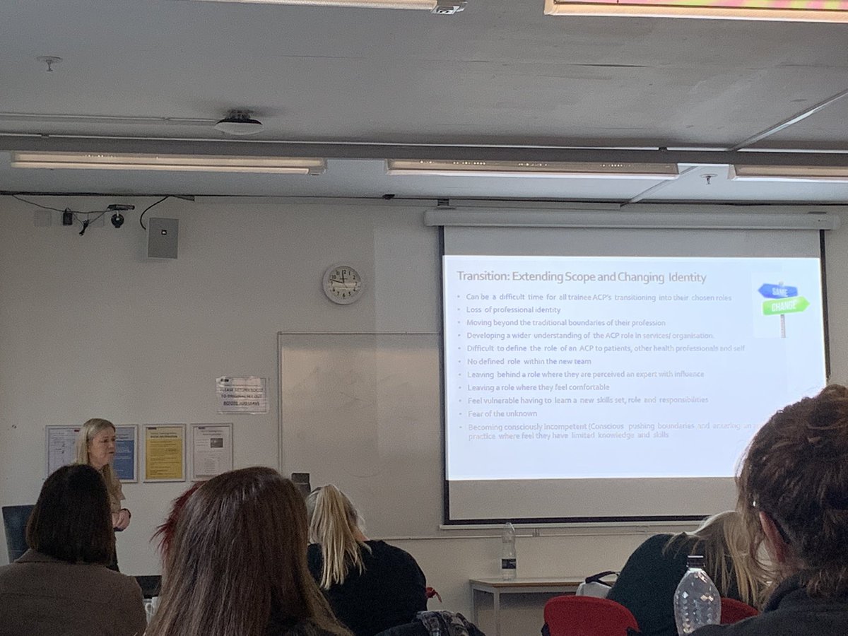 MT_Powell1's tweet photo. Extending Scope and changing identity with ACP. #advancedpractice #UofB https://t.co/gf1d1743wP