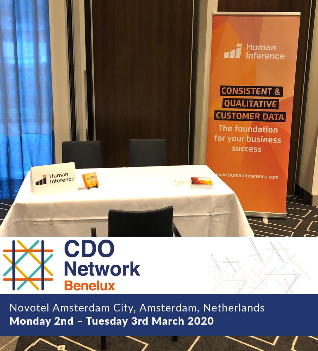 humaninference's tweet photo. Are you a #CDO looking to overcome challenges, gain advantages and plan for the future? We would love to meet you today at CDO network Benelux in #Amsterdam 

#data #dataquality #datamanagement #SCV #singlecustomerview https://t.co/Pb5IuyULI2