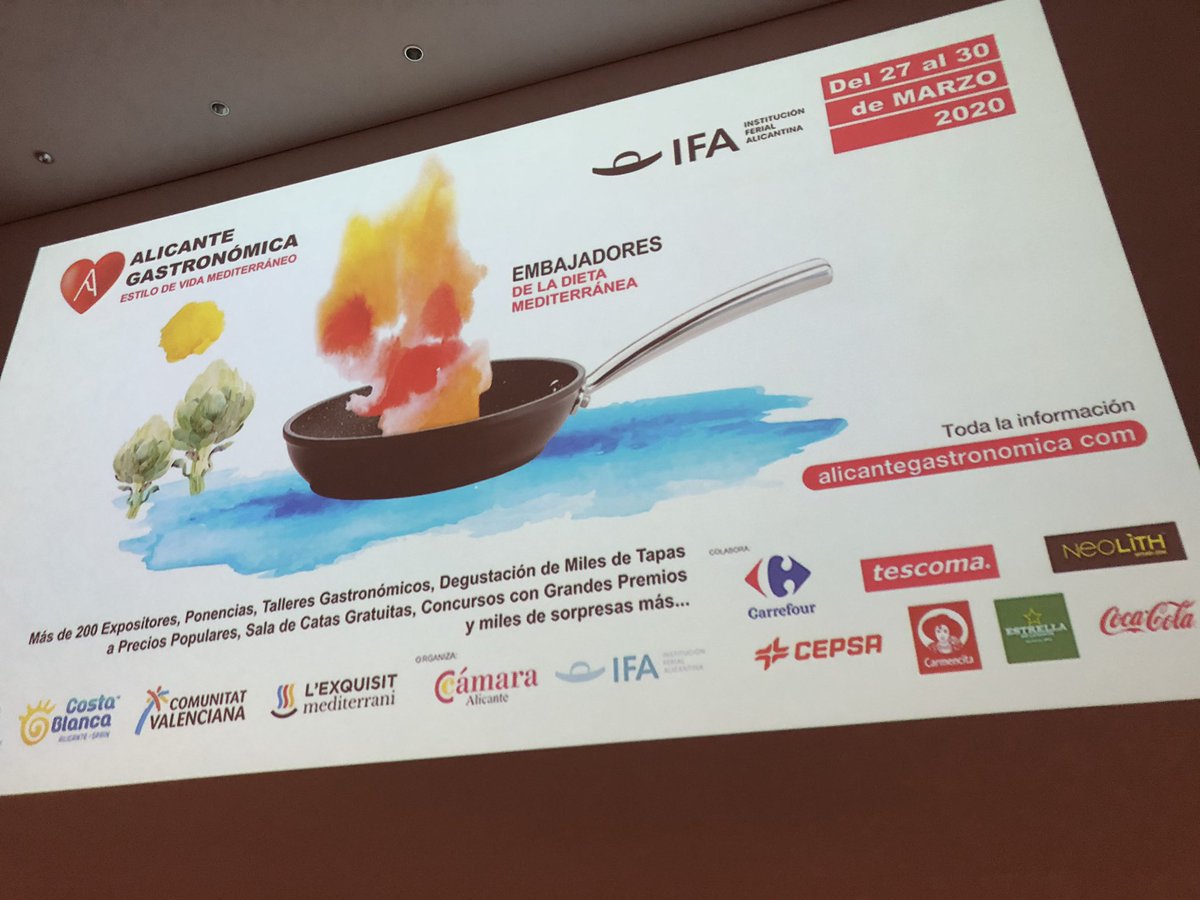 16 Estrellas Michelin y una gastronómia única, amplia, variada y rica, es un complemento perfecto a la increíble oferta turística de la provincia de Alicante. En la presentación de Alicante Gastronómica, un gran evento para mostrar todo lo rico y bueno que tenemos. #GastroTurismo