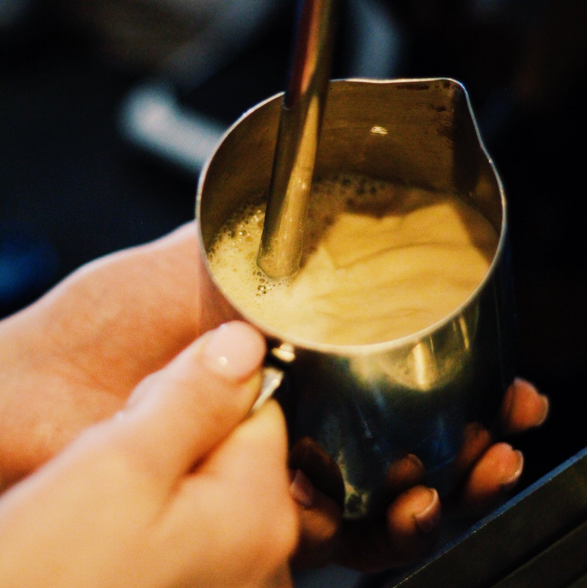 PourRichardsCof's tweet photo. What's a dirty chai? Delicious chai concentrate (made by us!) steamed with your milk of choice and then topped with a double shot of our Lightning Blend espresso!
#dirtychai #chai #chailatte #tealatte #espresso #manualespresso #pourrichards #baristaskills #milksteaming #barista https://t.co/fEz3QY4Cwx