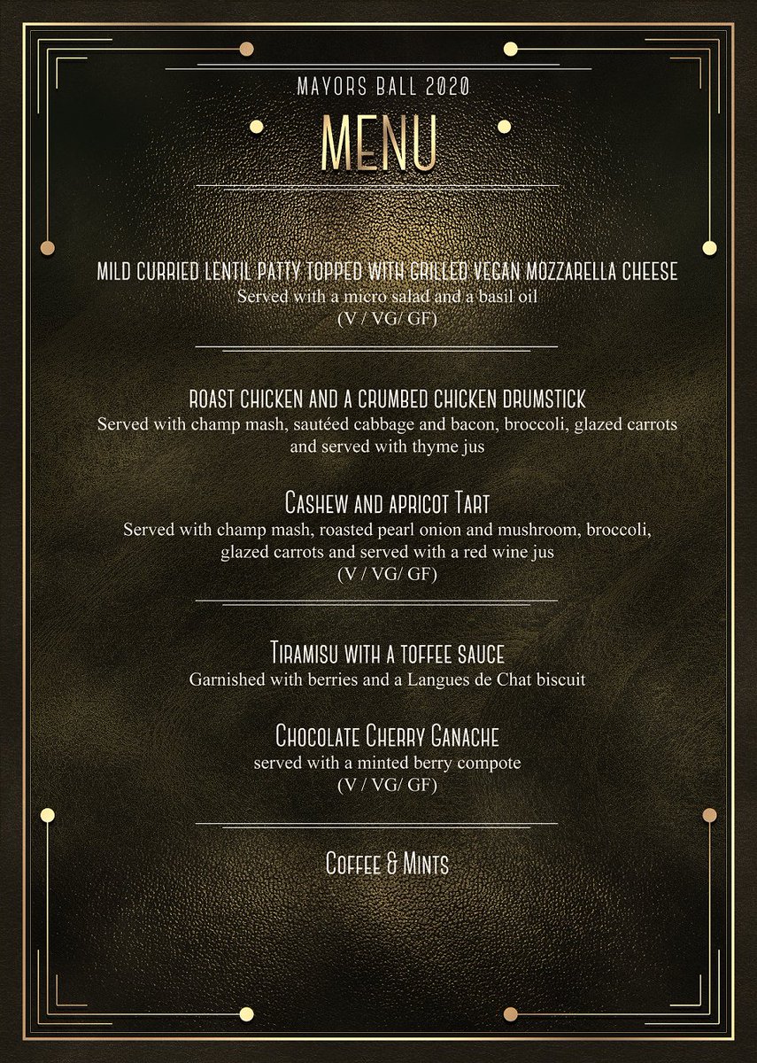 WGBplConference's tweet photo. Not to be missed! 

The menu has been confirmed for the Mayors Ball and you are in for a treat with a delectable 3 course offering expertly crafted and presented in the beautiful Spanish Suite.
Book now!  https://t.co/NMiC0au0UF https://t.co/WxHjCmhw6t