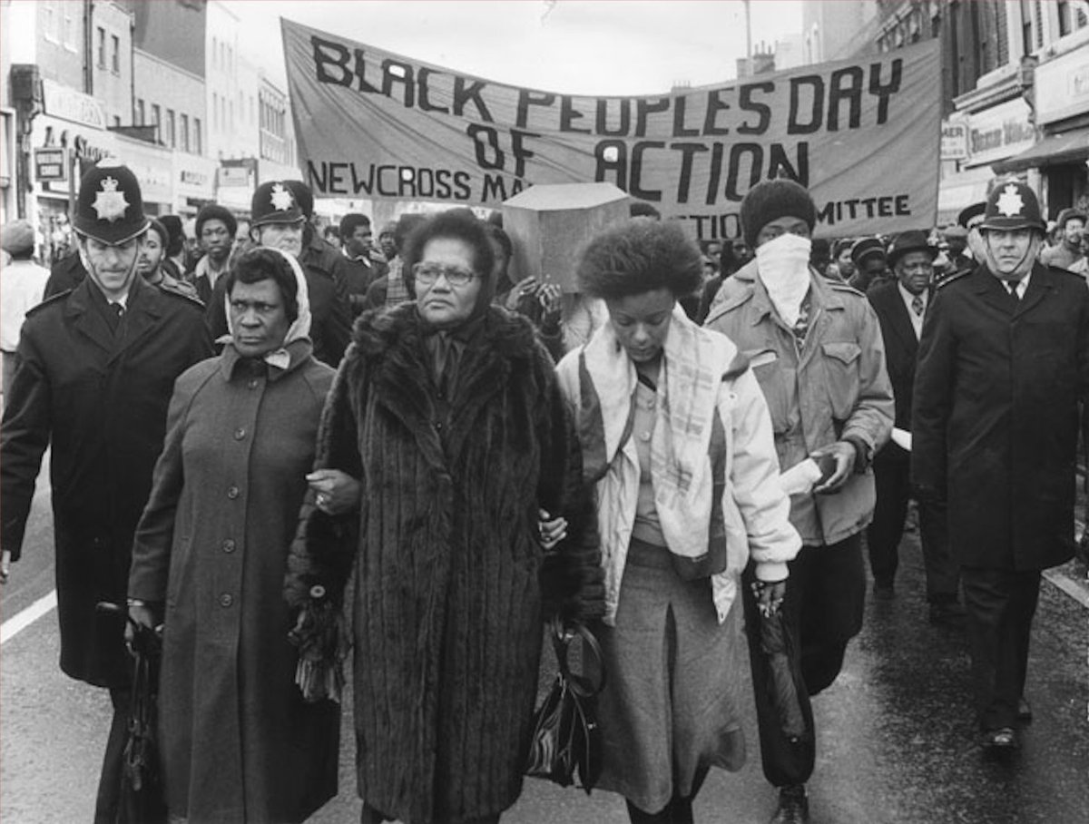 bungatuffie's tweet photo. Today is the 39th anniversary of the Black Peoples Day of Action. We marched from New Cross along Fleet street to draw attention to 13 deaths and to show this country that we weren’t going anywhere. https://t.co/9kfGAR1p5s