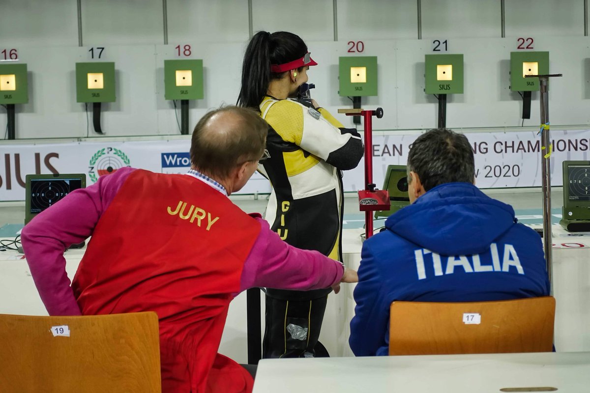 echwroclaw2020's tweet photo. 🏆 We want also appreciate all the contestants participating in the ECH2020. Besides the rivalry and competing for the highest steps of the podium, you all stuck to fair play and ISSF rules. We witnessed duels, which results were changing shot by shot. https://t.co/t2YYos0WYx