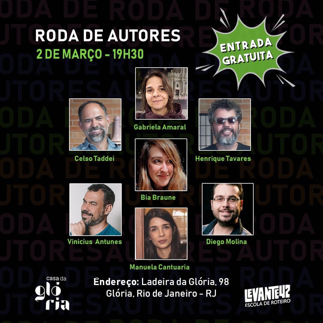 RenataAndradeRJ's tweet photo. Só feras nessa roda de autores do @levante42. Vamos? É hoje! #Levante42 #roteiro #RJ https://t.co/wuN82m42ie