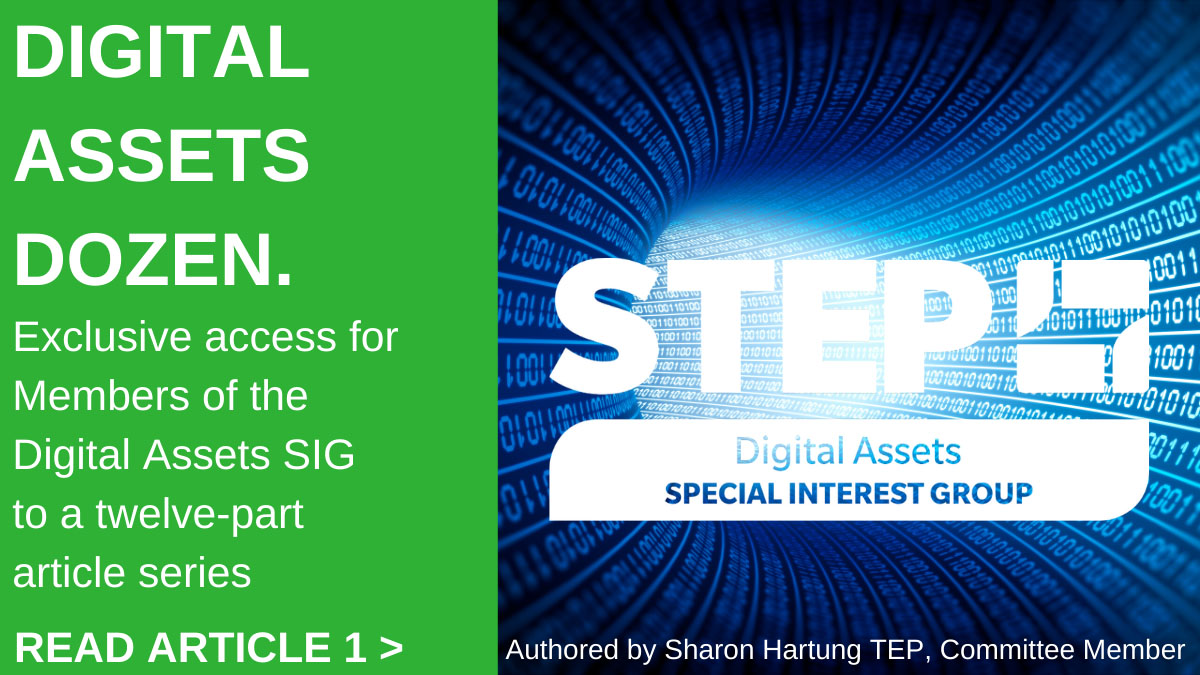 STEPSociety's tweet photo. Launched today! Read the first of 12 articles ‘How the Internet Broke Estate Planning: Part One’ at https://t.co/CVgvayiVBG 🔒 Not currently a member? Join here https://t.co/5VF2uk0SI2 for access #DigitalAssetsDozen #STEPSIGS @STEP_Digital https://t.co/CCSsNCDFnY