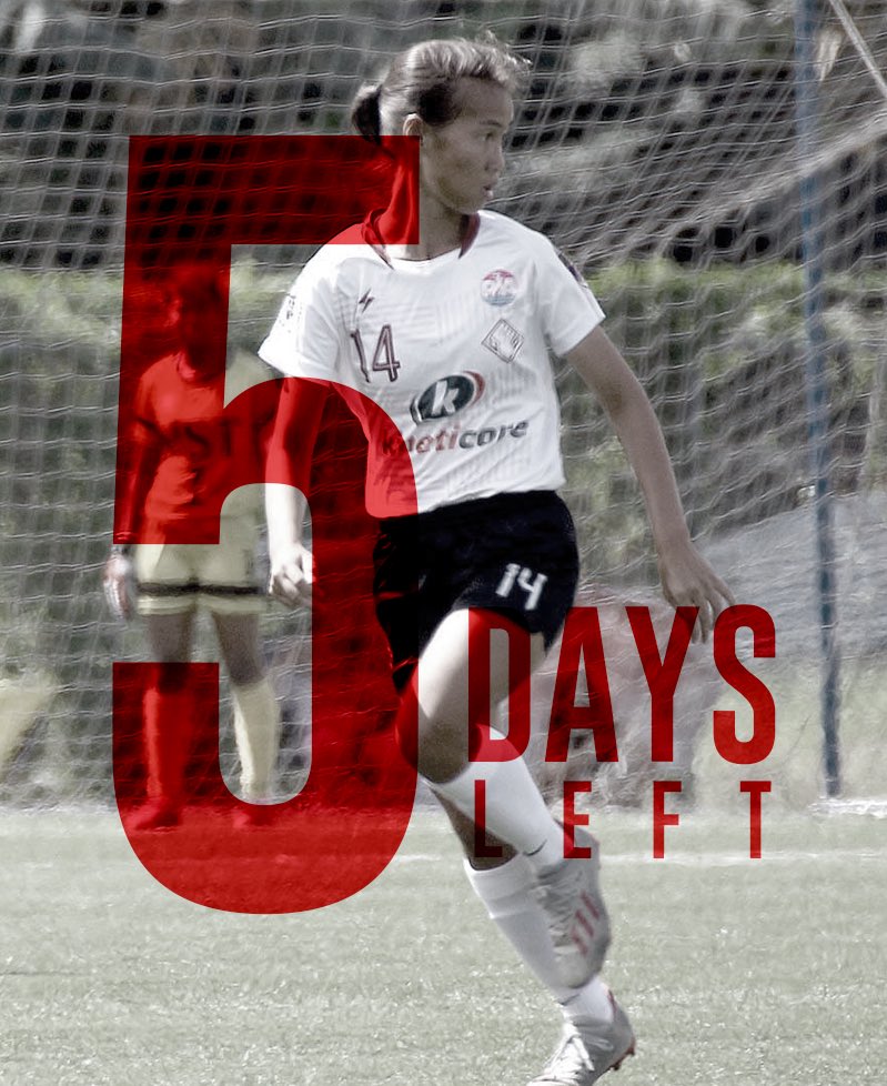 5 days left until the first game of UAAP season 82! See you all in Rizal Memorial Stadium at 8am ⚽️ #UPFight #ForRogie
