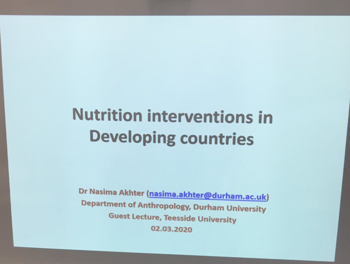 Lakenutrition's tweet photo. Thrilled that we have Dr Nasima Akhter from @durham_uni #AnthropologyDepartment talking to our #dietetic #students about #nutritioninterventions 🍌🍉🌽 in an #internationalsetting #dietitians #interventions #research #teaching #undernutrition #overnutrition https://t.co/QXdNEVyPKO